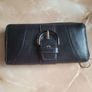 90's VINTAGE COACH LEATHER ZIP WALLET